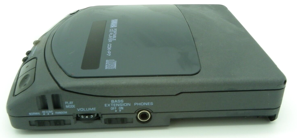 Vintage Grey Yamaha Portable CD Compact Disc Player CDX-P7 Bass