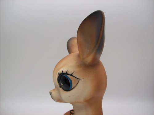 Vintage Ceramic Anthropomorphic Doe and Fawn on Chain, Mid Century, MCM - Picture 14 of 24