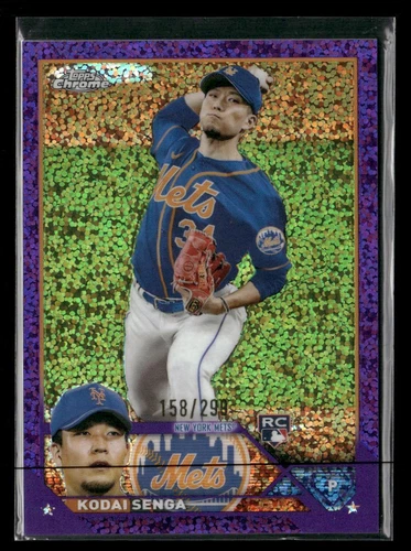 2023 Topps Chrome #217 Kodai Senga Purple Speckle Refractor #/299 RC