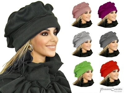 POCO DESIGN BY POSEERCOSIDO PoCo DeSiGn LAGENLOOK berretto a palloncino in pile cappello basco berretto Beanie Slouch div. Fb