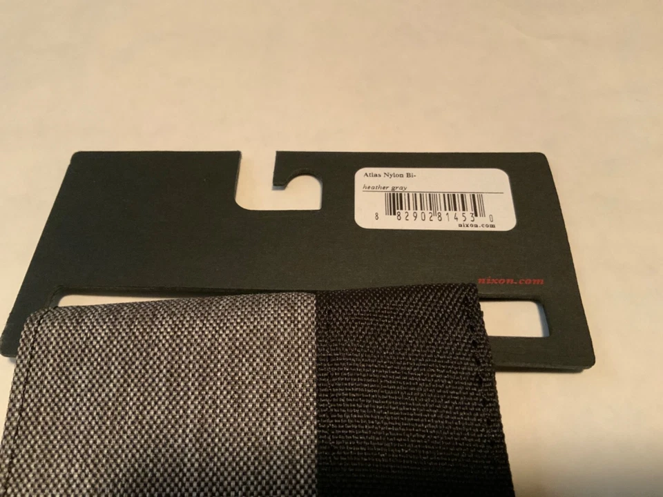 Nixon Watch Bifold Wallet “ATLAS” Nylon Two Tone Grey / Black  NWT - Image 3 of 4