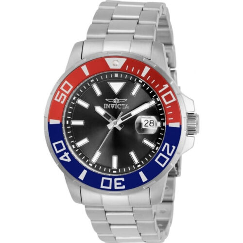 Model 30812. Invicta 45mm Pro Diver Swiss Quartz Black Dial Stainless Steel