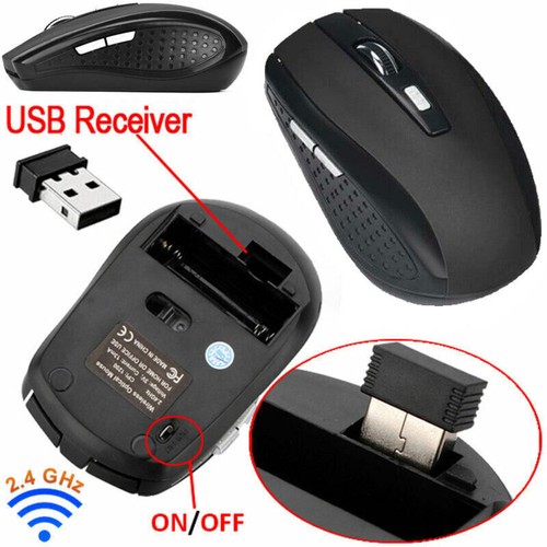 2.4GHz Wireless Optical Gaming Mouse Mice USB Receiver 1200DPI For PC Laptop UK - Picture 9 of 12