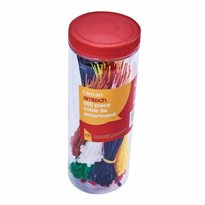 500pc Cable Ties Assorted Colours Self Locking Zip Tie Red Blue Green Yellow - Image 8