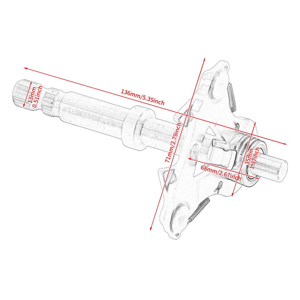 Eje de cambio de palanca de cambios de transmisión apto para Harley Sportster 883 2006-2023 Foto 4 de 4