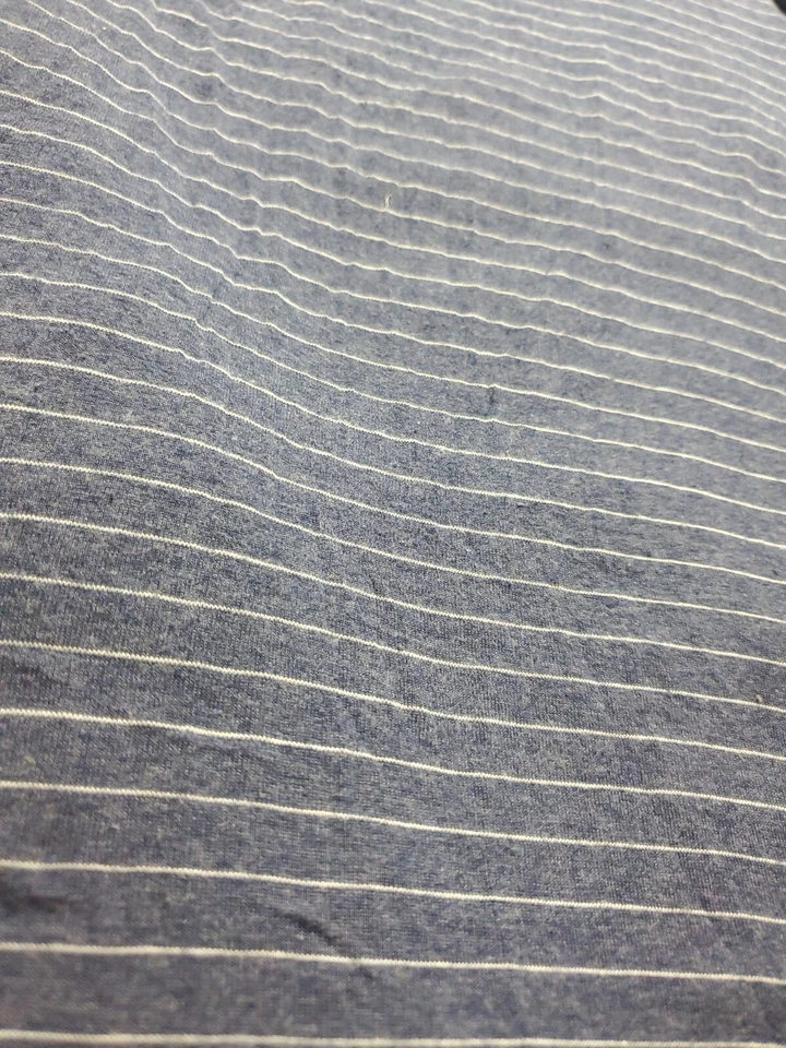 Camisa polo masculina clássica Morphine Generation listrada azul branca grande  - Imagem 2 de 4