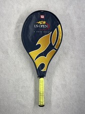 Wilson US Open 4 3/8 Tennis Racket Medium Handle L3 50-60 LB, Cover Graphite