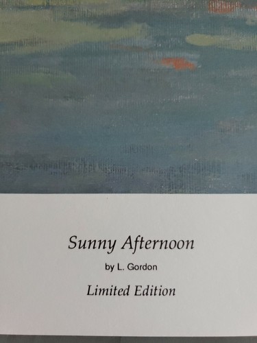 L Gordon "Sunny Afternoon" Print w/ COA Signed Numbered Limited Edition - Picture 3 of 5