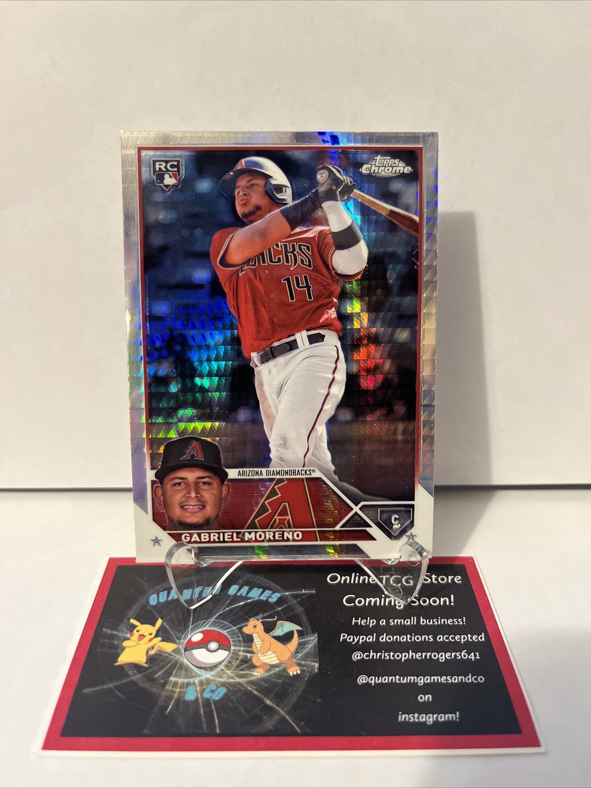 2023 Topps Chrome Update Gabriel Moreno Prism Refractor Rookie Arizona #USC36