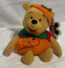 The Disney Store Mini Bean Bag Pumpkin Pooh 8"
