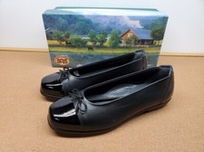 NEW SAS Women's Coco A Black Bow Flats Shoes 2349-263 Size 8 W