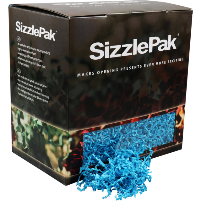 SizzlePak® Filler, Paper, 1.25kg, Sky Blue