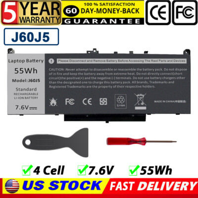 Battery For Dell Latitude E7270 E7470 Series Laptop J60J5 R1V85 451-BBSX 451 del