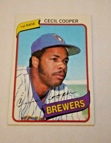 1980 Topps Baseball #95 Cecil Cooper Milwaukee Brewers - Picture 1 of 2