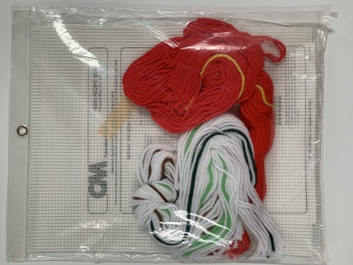 Red Kettle Apple Recipe Box Plastic Canvas Kit Sealed Complete Yarn 1981 CM 8350 - Picture 7 of 8