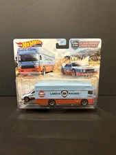 NEW! Hot Wheels Premium GULF LANCIA RALLY 037 / Euro Hauler Team Transport!