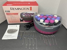 Remington Ionic Velvet Hot Rollers WAX CORE Pageant 20 Curlers  Clips H5600 EUC