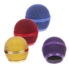 Microphone Grill Replacement Head Compatible with Wired Wireless Mic Mesh Met...