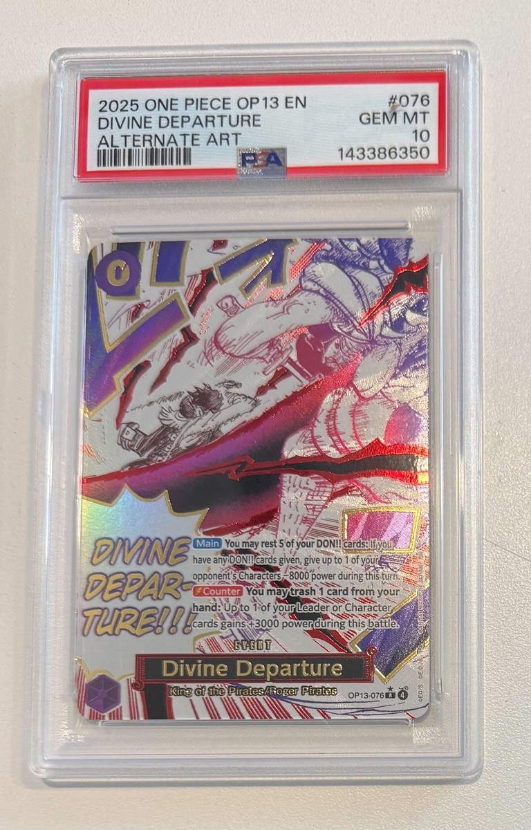One Piece Divine Departure Alt Art Manga Event OP13-076 PSA 10