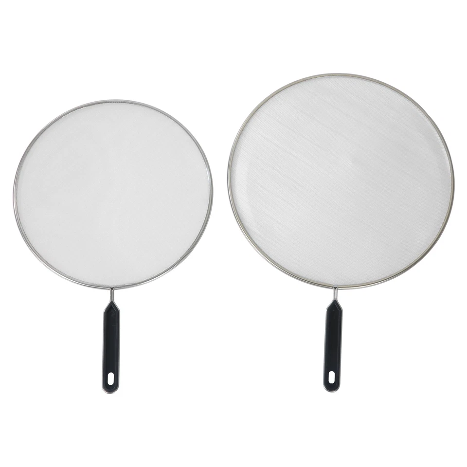 NUEVA TENDENCIA Mainstays Pantalla Salpicaduras Malla Aluminio Fino 2 Piezas 11" y 13" Plateada Foto 4 de 4