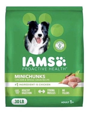 IAMS Proactive Health Minichunks Adult Dry Dog Food with Real Chicken, 30 lb