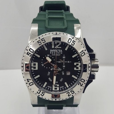ユナイトアップ Invicta Excursion Men's Day/Date 50mm 10ATM Swiss Watch 6262 Green