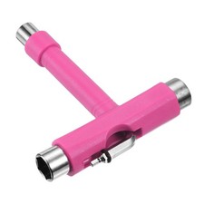 All-In-One Skate Tool Multi-Function Portable Skateboard Tool T Tool Pink