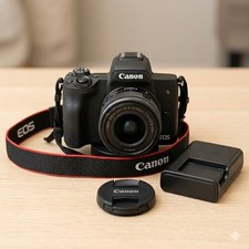 Canon EOS M50 Mark II 4K 24.1MP 15-45mm Lens ...