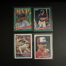 Leaf Donruss Topps 1990 Card Lot Brett Knoblauch Sosa Martinez 4 Cards