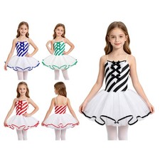 Kids Girls Tutu Skirts Dress-up Christmas Mesh Dress Fancy Stage Sleeveless