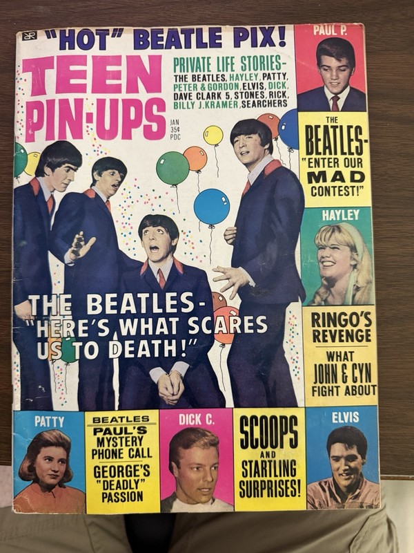 Teen Pinups January 1965 Beatles Cover Excellent Condition 