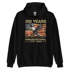 Eagle Flag 250 Years 1776 2026 250th Anniversary USA Hoodie, Gift Hoodie