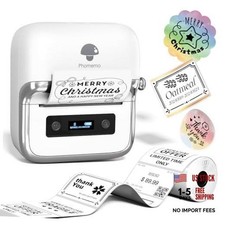 M250 3 Inch Label Maker Machine with Tape  1 Printer  1 Roll Labels White