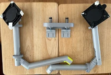 Herman Miller (CBS) Dual FLO Monitor Support Arms, Split Clamp