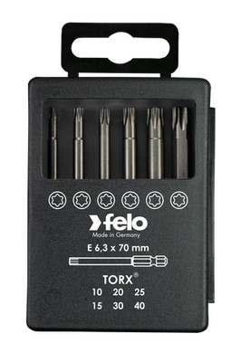 Felo Bit-Box Profi E 6,3 x 73 mm 6-tlg. TORX 