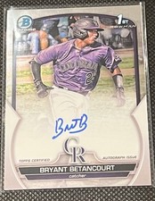 2024 1st Bowman Chrome Auto BRYANT BETANCOURT - Colorado Rockies
