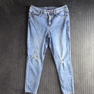 S.Oliver Women's Light Blue Skinny Distressed Jeans 5-Pocket Denim Size 12