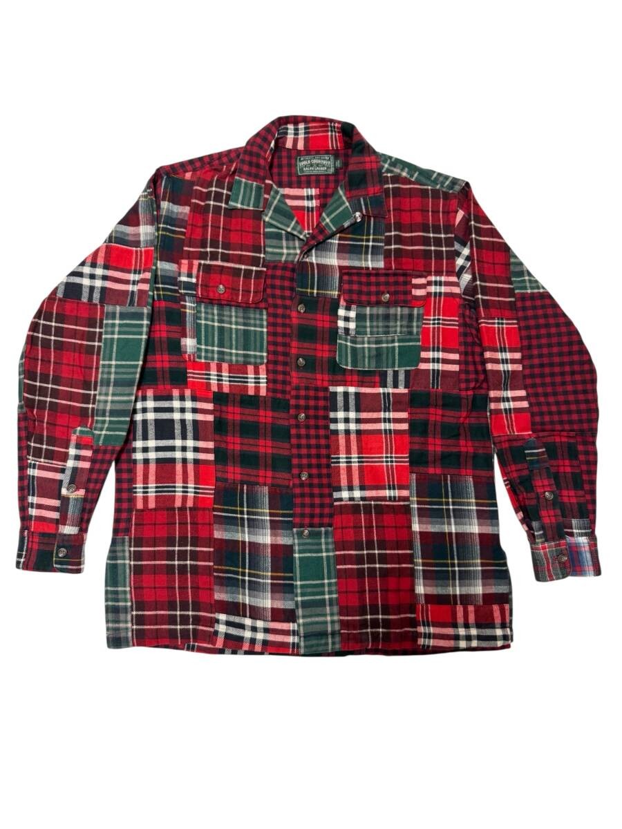 Vintage Ralph Lauren Polo Patchwork Shirt 80s 90s S