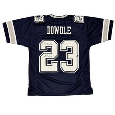 Rico Dowdle Signed Cowboys Custom Jersey w/ We Dem Boyz! Beckett Witness BAS COA