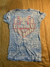 American Fighter By Affliction Augusta Weathered Women's S Blue Graphic T-Shirt
