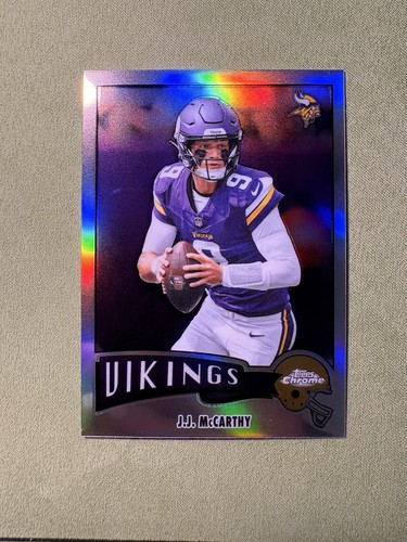 2025 Topps Chrome J.J. McCarthy Refractor (RAW)