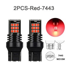 1. 2pcs T20 7443 Led Brake Reverse Light Bulb 7440 W21w W215w 12v 1. 2pcs T20 7443 Led Brake Reverse Light Bulb 7440 W21w W215w 12v