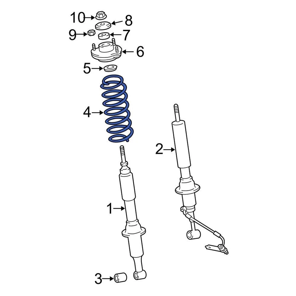 For Toyota 4Runner 2003-2009 Toyota 4823135281 Rear Coil Spring - Изображение 2 из 2