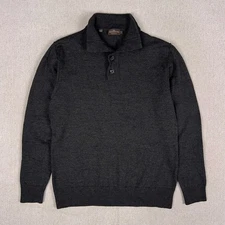 Rodd & Gunn Extra Fine Merino Wool Knit Sweater Mens M Charcoal Gray Mock Neck