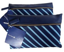 2x NWT United Airlines Navy Brooks Brothers Amenity Travel Kit Perricone/Colgate