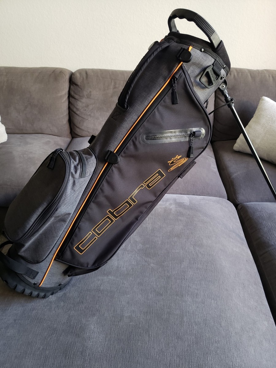 Cobra Golf Ultralight Sunday Series Stand Bag Gray Black Orange