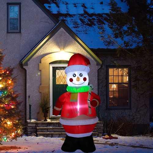 7FT Christmas Inflatable Snowman--Xmas Snowman Blow Up Yard Decor Christmas O... - Picture 5 of 5