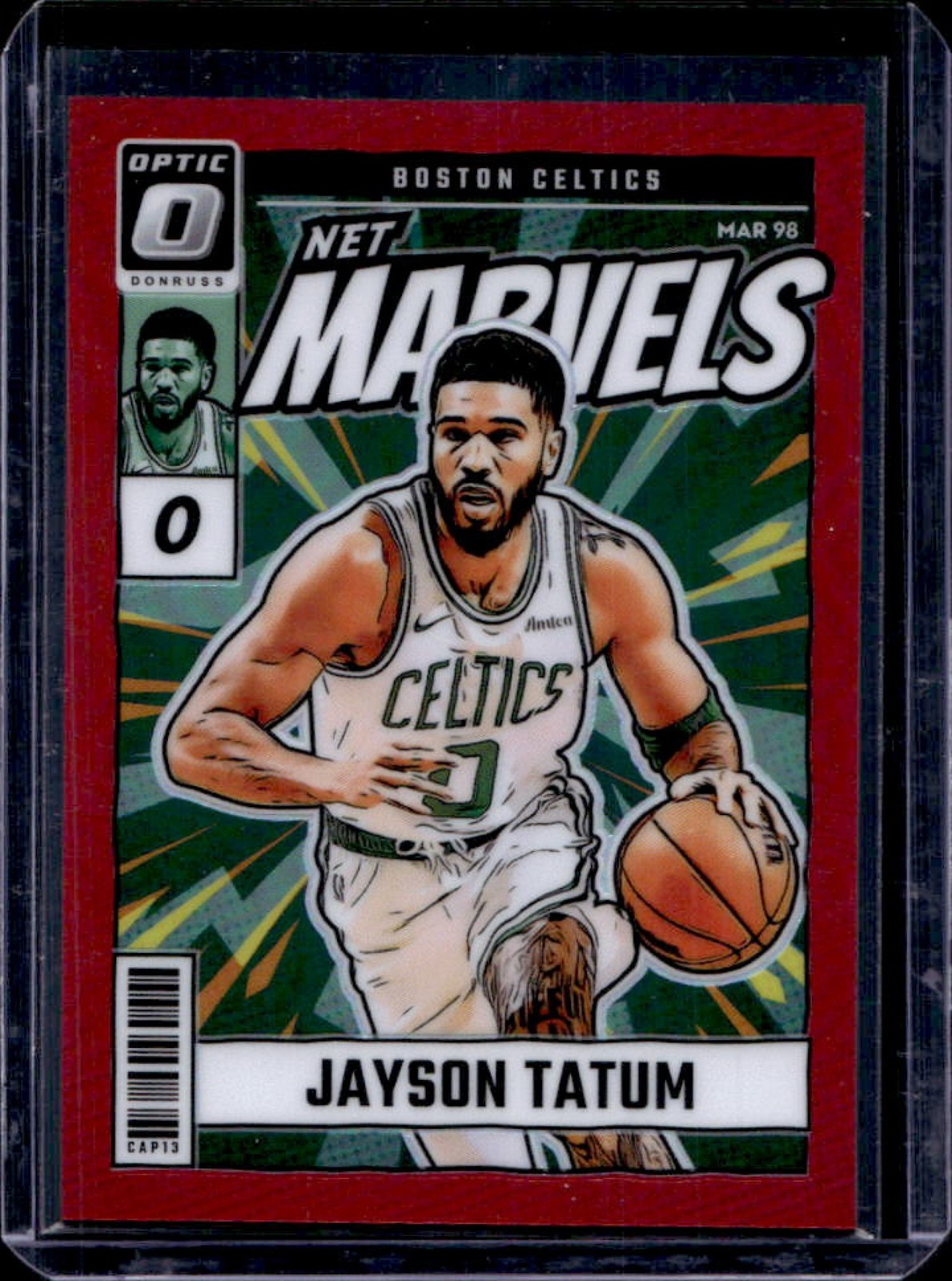2024-25 Donruss Optic Jayson Tatum Net Marvels Red #38/99 Celtics