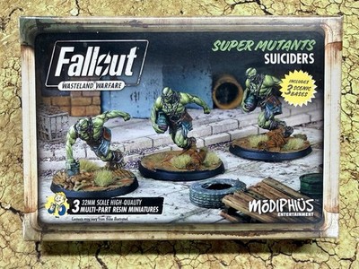 Fallout Wasteland Warfare Super Mutants Suiciders MUH051240 New NIB Resin 3pc