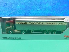 B05 Herpa 1:87 H0 MAN Sattelzug Felix Transport AG Zwingen Schweiz OVP TOP